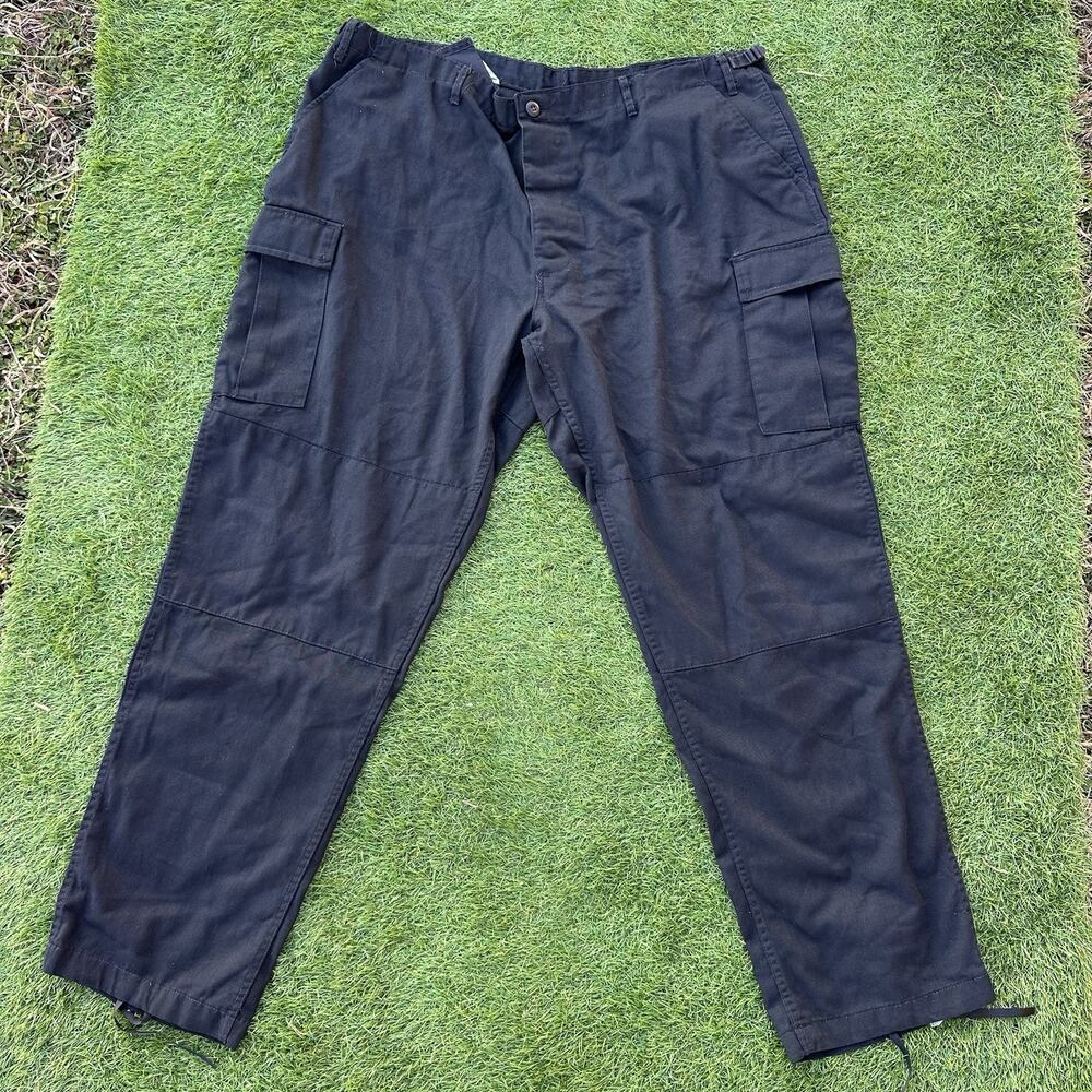 US Military Pants Mens XXL Long Tactical Twill Cargo‎ Hiking Double Knee Black
